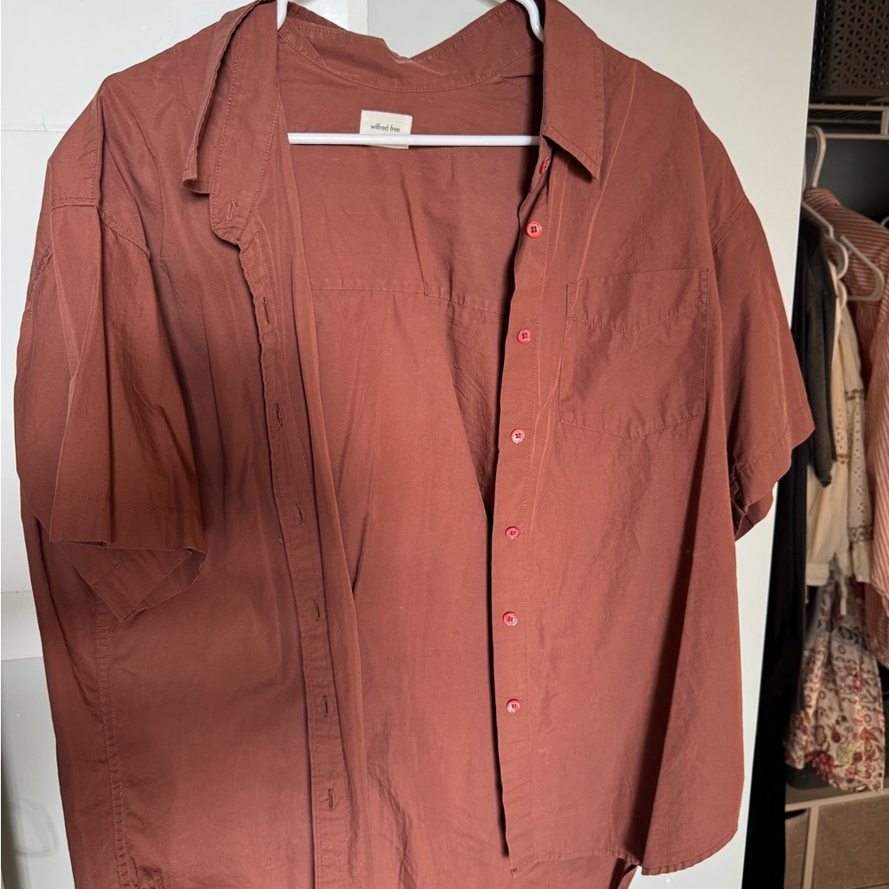 Wilfred Women's Rust Button Down Shirt